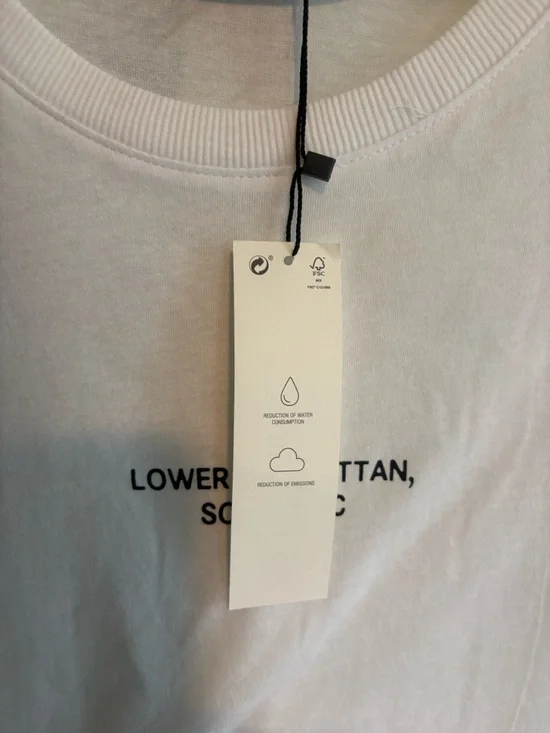 Zara White Graphic Tee "1985 Lower Manhattan, Soho, NYC" - Picture 4 of 4